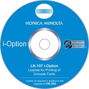 Konica Minolta LK-107 iOption: Печать шрифтов Unicode (необходим UK-211) A0PD02F