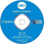 Konica Minolta отложенная бессерверная печать и функция Follow Me (от 2 устройств) LK-114 A0PD02P