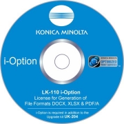 Konica Minolta LK-110 v2 iOption: Формати DOCX, XLSX, PDF/A (замінює LK-102, LK-105) (необх. UK-211) A0PD02U
