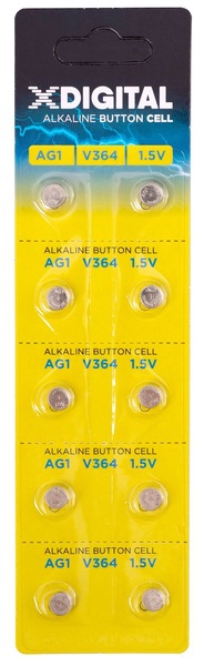 Батарейка X-DIGITAL AG1 час. (V364) 1X10 шт AG1-10B