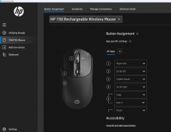 Миша HP 700 Rechargeable, WL/BT, чорний AZ7B0AA