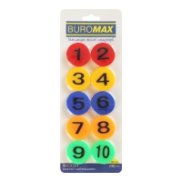 Комплект магнітів ЦИФРИ, 10шт *30 мм Buromax BM.0034