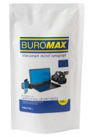 Запасной блок салфеток для чистки экранов, мониторов и оптики, Buromax BM.0800-01