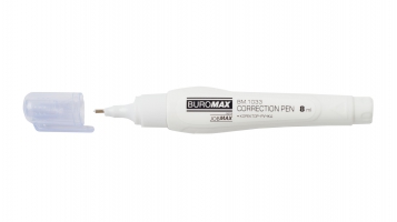 Корректор-ручка, 8 мл, Jobmax, спиртовая основа, металлический наконечник Buromax BM.1033