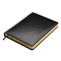 Щоденник недатований BRAVO, A5, чорний, штуч. шкіра/поролон, 336 стор Buromax BM.20020-01