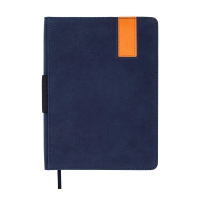 Щоденник недатований VERONA, A5, синій, штуч. шкіра/поролон, 336 стор Buromax BM.20150-02