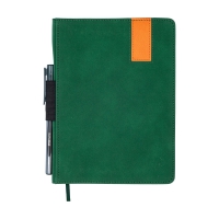 Щоденник недатований VERONA, A5, зелений, штуч. шкіра/поролон, 336 стор Buromax BM.20150-04