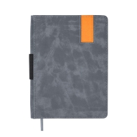 Щоденник недатований VERONA, A5, сірий, штуч. шкіра/поролон, 336 стор Buromax BM.20150-09