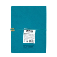 Дневник недатированный BEST, A5, бирюзовый, штуч.кожа, 336 стр. Buromax BM.20190-06