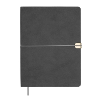 Щоденник недатований BEST, A5, сірий, штуч.шкіра, 336 стор Buromax BM.20190-09