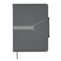 Дневник недатированный NAVIGATOR, A5, серый, штуч.кожа, 336 стр. Buromax BM.20230-09