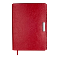 Щоденник недатований SALERNO, A5, червоний, штуч. шкіра, 336 стор Buromax BM.20260-05