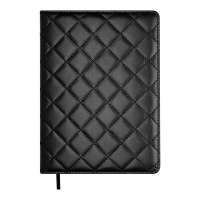 Щоденник недатований DONNA LINE, A5, чорний, штуч.шкіра/поролон, 336 стор Buromax BM.20300-01