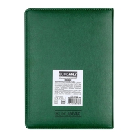 Щоденник недатований PRIME, A5, зелений, штуч.шкіра/поролон, 336 стор Buromax BM.20380-04