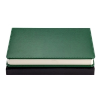 Щоденник недатований PRIME, A5, зелений, штуч.шкіра/поролон, 336 стор Buromax BM.20380-04