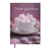 Щоденник недатований поліграфічний ROMANTIC, A5, світло-рожевий, 336 стор Buromax BM.20400-43