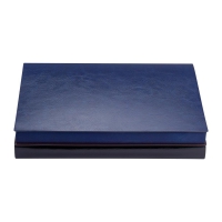 Дневник недатированный IDEAL, A5, синий, штуч.кожа, 336 стр. Buromax BM.20490-02