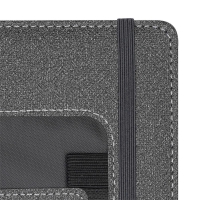 Щоденник недатований COMBI, A5, сірий, штуч.шкіра/поролон, 336 стор Buromax BM.20500-09