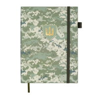 Щоденник недатований MILITARY, A5, світло-зелений, штуч.шкіра, 336 стор Buromax BM.20700-15