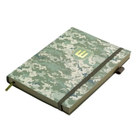 Щоденник недатований MILITARY, A5, світло-зелений, штуч.шкіра, 336 стор Buromax BM.20700-15