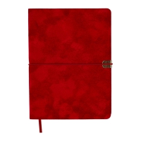 Щоденник недатований VELOUR, A5, червоний, штуч.шкіра, 336 стор Buromax BM.20770-05