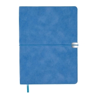 Щоденник недатований VELOUR, A5, блакитний, штуч.шкіра, 336 стор Buromax BM.20770-14
