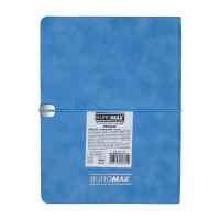 Щоденник недатований VELOUR, A5, блакитний, штуч.шкіра, 336 стор Buromax BM.20770-14