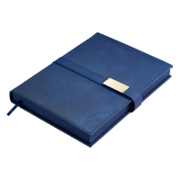 Щоденник недатований LEROY, A5, синій, штуч.шкіра, 336 стор Buromax BM.20780-02