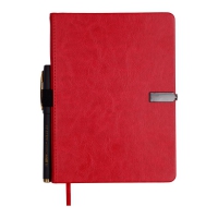 Щоденник недатований LEGEND, A5, червоний, штуч.шкіра, 336 стор Buromax BM.20790-05