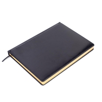 Дневник недатированный BRAVO, L2U, A4, черный, штуч.кожа/поролон, 336 стр. Buromax BM.20970-01