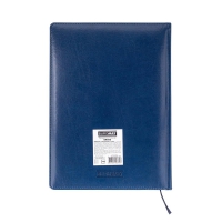 Щоденник недатований BRAVO, L2U, А4, синій, штуч.шкіра/поролон, 336 стор Buromax BM.20970-02