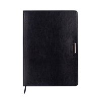 Щоденник недатований SALERNO, L2U, А4, чорний, штуч.шкіра, 336 стор Buromax BM.20990-01