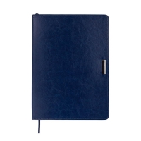 Щоденник недатований SALERNO, L2U, А4, синій, штуч.шкіра, 336 стор Buromax BM.20990-02