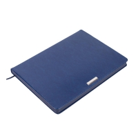 Щоденник недатований SALERNO, L2U, А4, синій, штуч.шкіра, 336 стор Buromax BM.20990-02