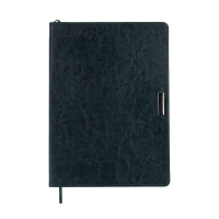 Щоденник недатований SALERNO, L2U, А4, зелений, штуч.шкіра, 336 стор Buromax BM.20990-04