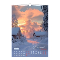 Календарь настенный 2026 г., А3, 1 пружина, Seasons landscape Buromax BM.210603