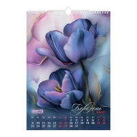 Календар настінний 2026 р., А3, 1 пружина, Flowers Buromax BM.210604