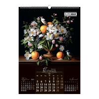 Календар настінний 2026 р., А2, 1 пружина, Flowers and birds Buromax BM.210650