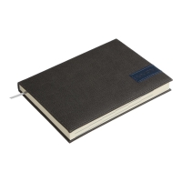 Дневник датированный 2024 VERTICAL, A5, серый, штуч. кожа/поролон Buromax BM.2110-09