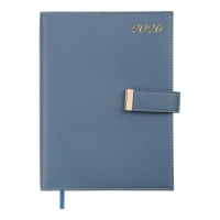 Щоденник датований 2026 NUDE, A5, світло-синій, штуч.шкіра Buromax BM.21140-30