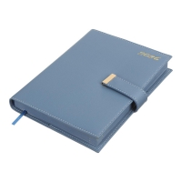 Щоденник датований 2026 NUDE, A5, світло-синій, штуч.шкіра Buromax BM.21140-30