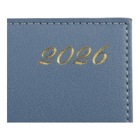 Щоденник датований 2026 NUDE, A5, світло-синій, штуч.шкіра Buromax BM.21140-30
