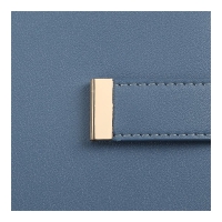 Щоденник датований 2026 NUDE, A5, світло-синій, штуч.шкіра Buromax BM.21140-30