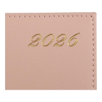 Дневник датированный 2026 NUDE, A5, светло-розовый, штуч.кожа Buromax BM.21140-43