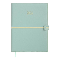 Щоденник датований 2026 PANDORA, A5, м'ятний, штуч.шкіра Buromax BM.21141-38