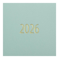 Щоденник датований 2026 PANDORA, A5, м'ятний, штуч.шкіра Buromax BM.21141-38