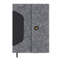 Щоденник датований 2026 OSCAR, A5, чорний, штуч.шкіра Buromax BM.21142-01