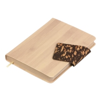 Щоденник датований 2026 NATURE, A5, пісочний, штуч.шкіра Buromax BM.21143-22