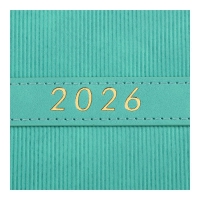 Щоденник датований 2026 LEROY, A5, бірюзовий, штуч.шкіра Buromax BM.21145-06