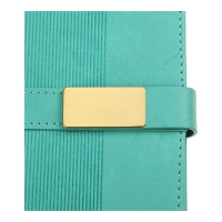 Щоденник датований 2026 LEROY, A5, бірюзовий, штуч.шкіра Buromax BM.21145-06